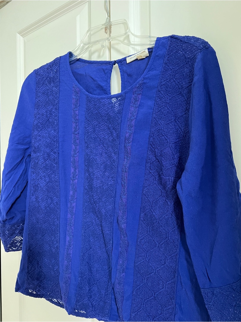 Meadow Rue Blue Lace Blouse